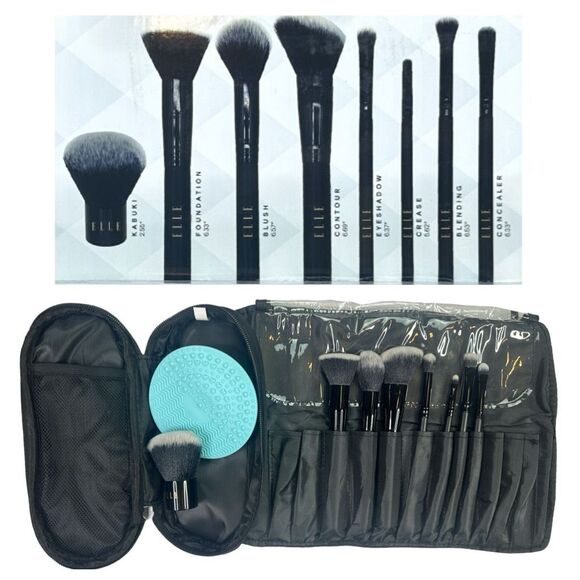 ELLE Deluxe 10-Pc Makeup Brush Collection - Picture 1 of 6